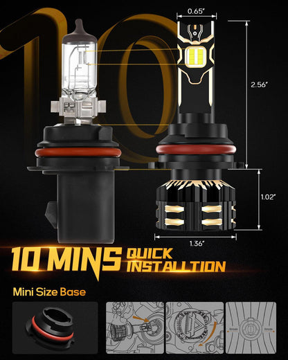 For 2004 Ford F-150 Heritage 9007 LED Headlight Bulbs