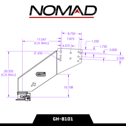 The NOMAD Fifth Wheel-to-Gooseneck Static Pin Box with SnapLatch Coupler