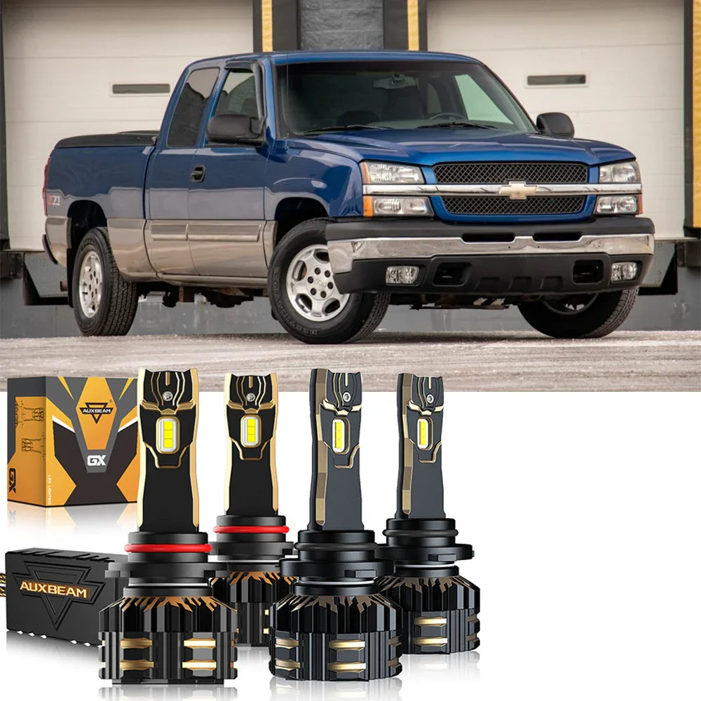 Fro 2003-2006 Chevrolet Silverado 1500 9005 9006 LED Headlight Bulbs Bundle