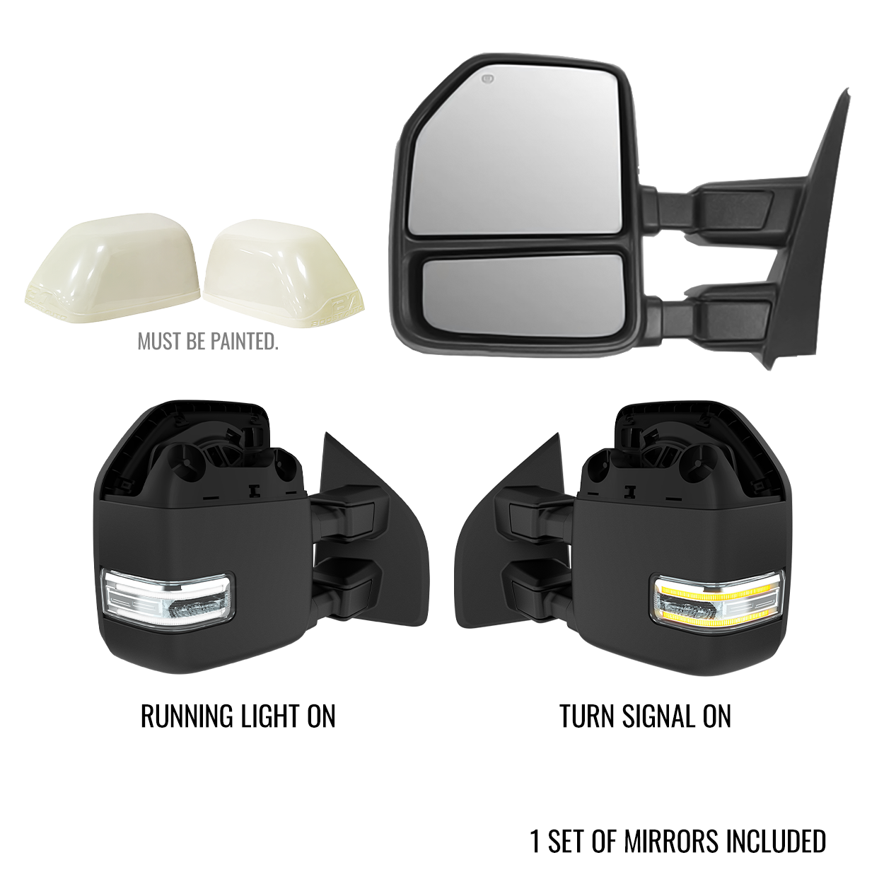 Ford F250/F350 Superduty (2017-2022) New Style Tow Mirrors