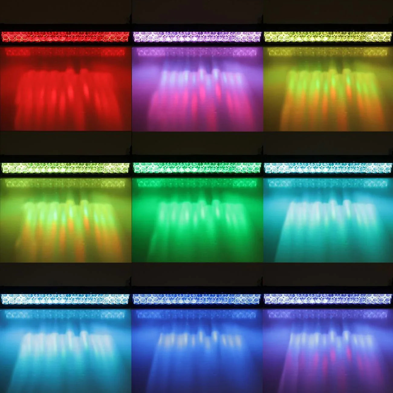 V-Series RGB Straight/Curved 5D lens Combo Beam Double Row LED Light Bar for Chevy Tahoe