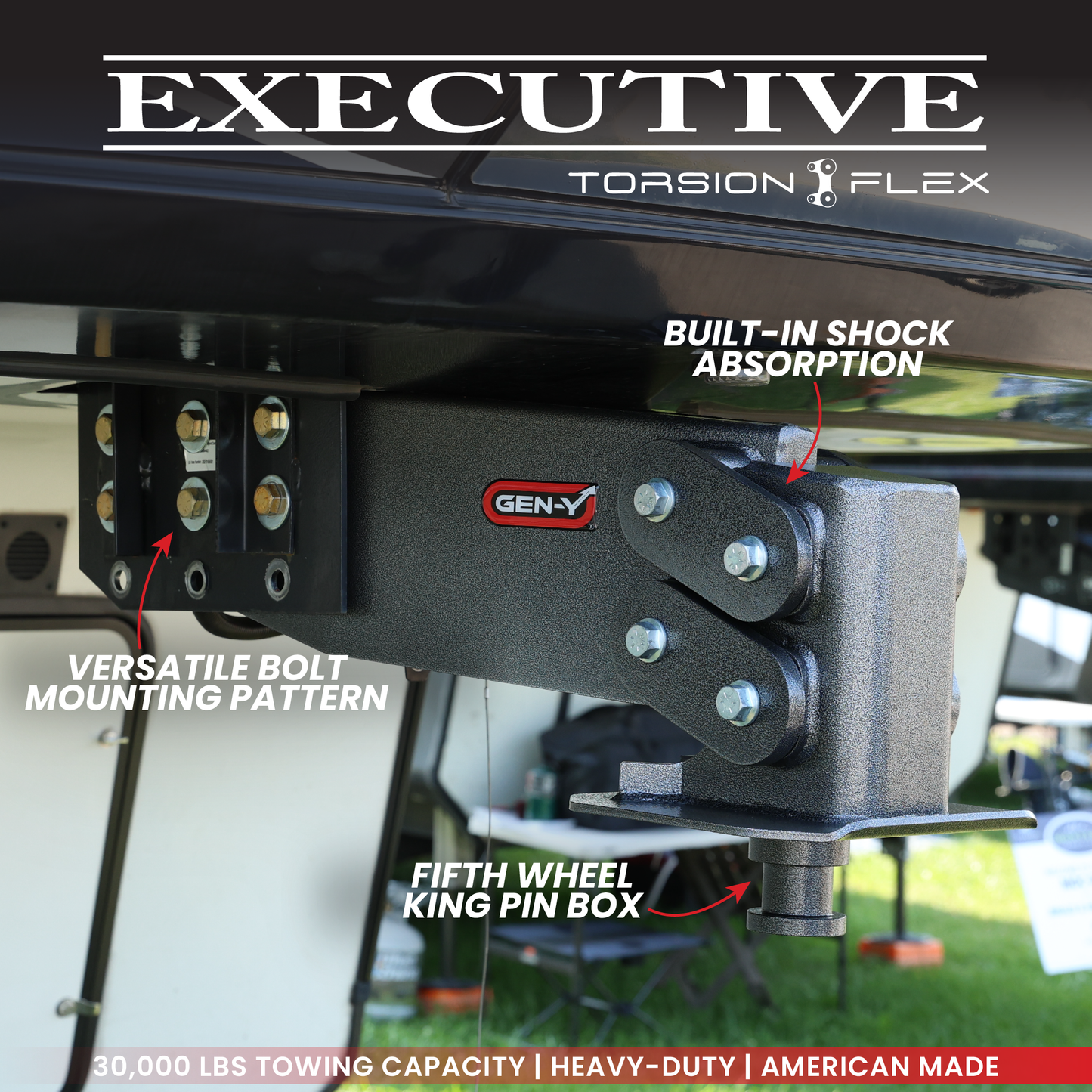 The EXECUTIVE Fifth Wheel (Torsion-Flex) King Pin Box