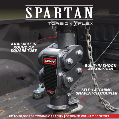 The SPARTAN (Torsion-Flex) Gooseneck Coupler with SnapLatch