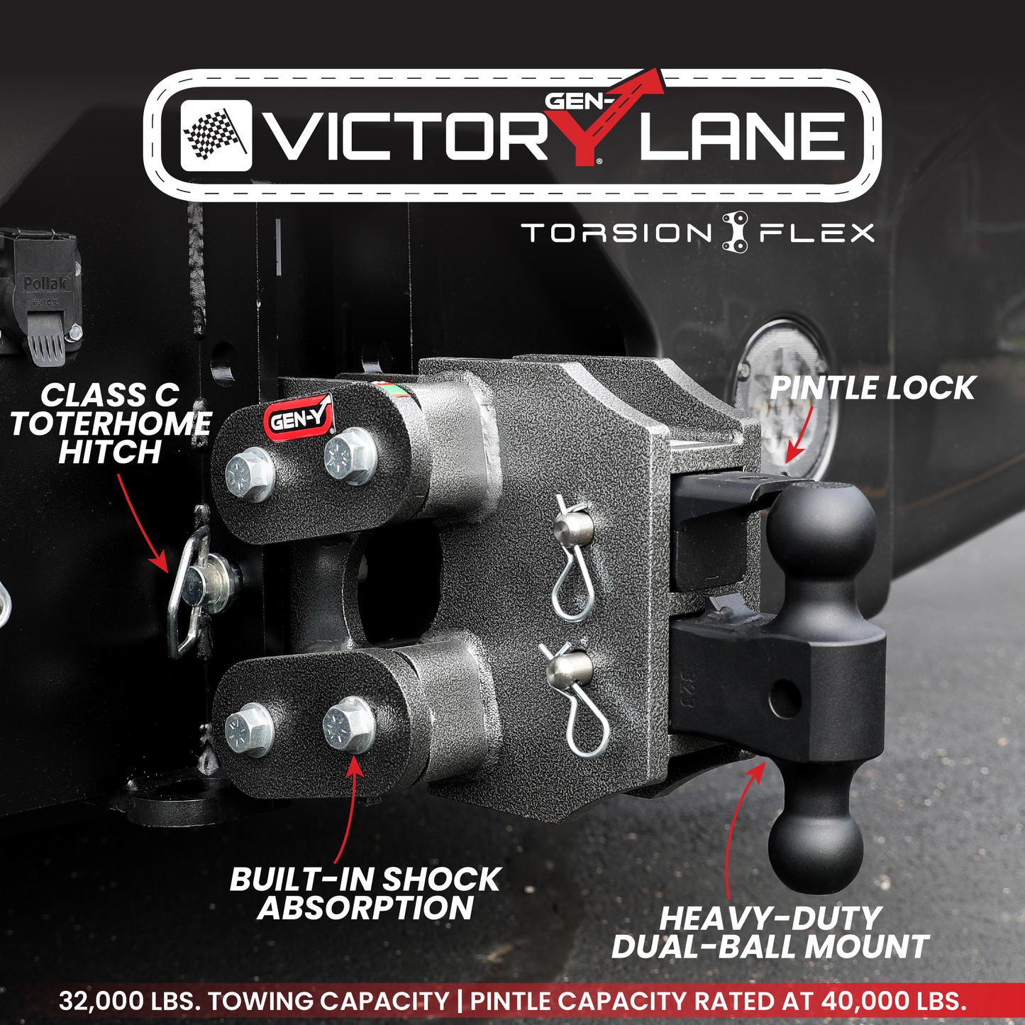 Victory Lane (Torsion-Flex) Class C Race Hauler Hitch