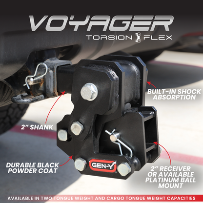 The VOYAGER (Torsion-Flex) Cargo Carrier Hitch