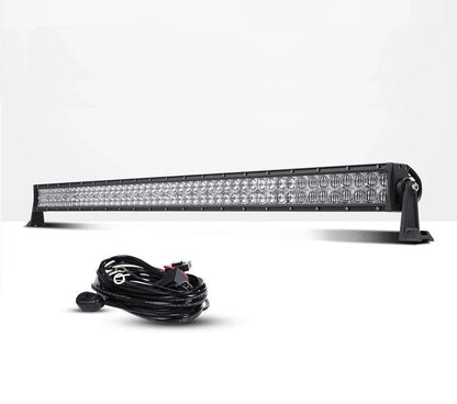22 Inch-52 Inch 5D Series Straight/Curved Combo Beam Double Row LED Light Bar for Chevy Tahoe