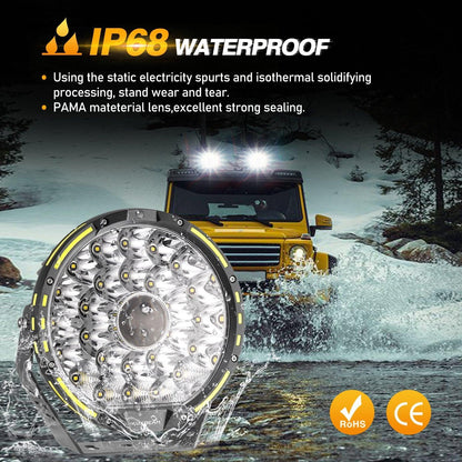 (2pcs/set) 9 INCH 270W 37776LM 360-PRO Series Custom Lens LED Driving Lights+Amber/Black Covers(Optional) for Ford F150 F250 F350 F450