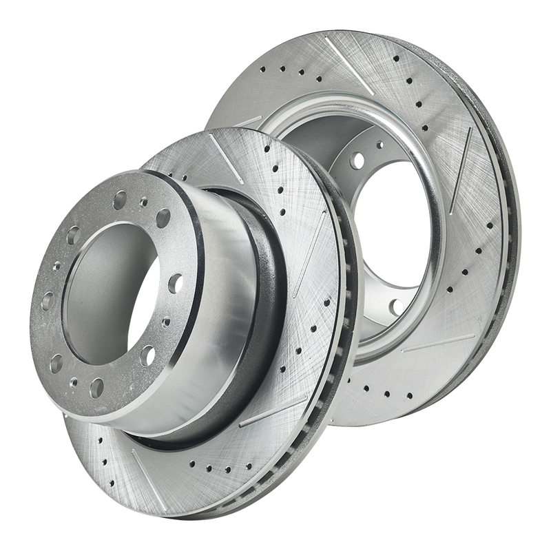 Doc's Diesel RAM 6.7L/5.9L Cummins 2500/3500 SRW Drilled and Slotted Rear Rotor Set 2009-2024