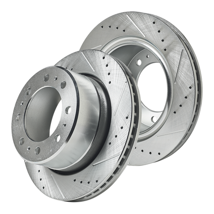 Doc's Diesel RAM 6.7L/5.9L Cummins 2500/3500 SRW Drilled and Slotted Rear Rotor Set 2009-2024