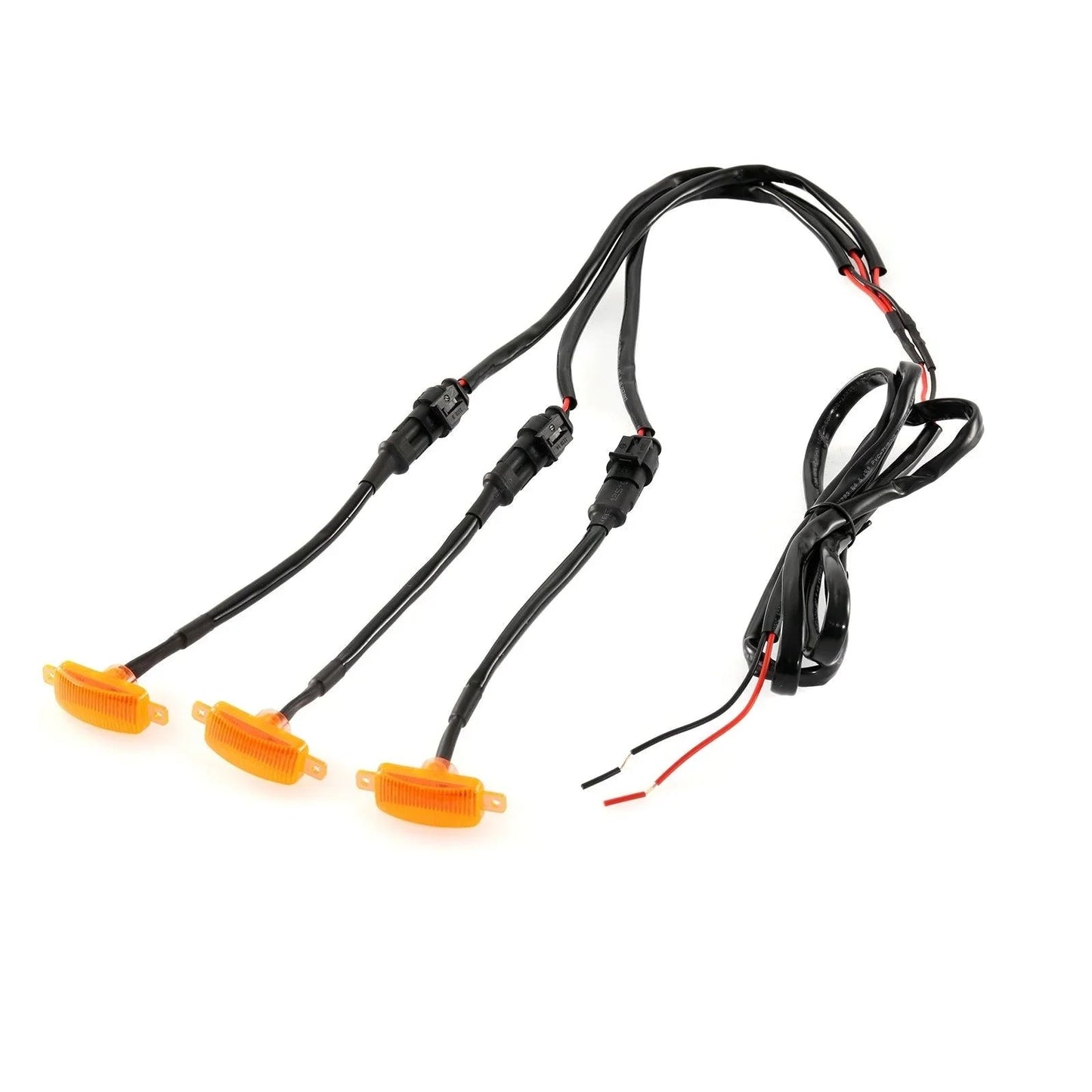 (3pcs/set)  LED Front Grille Lights Raptor Style Amber Light Fit for GMC Sierra 2500 HD 2016-2021 (Amber shell/ Smoked shell）