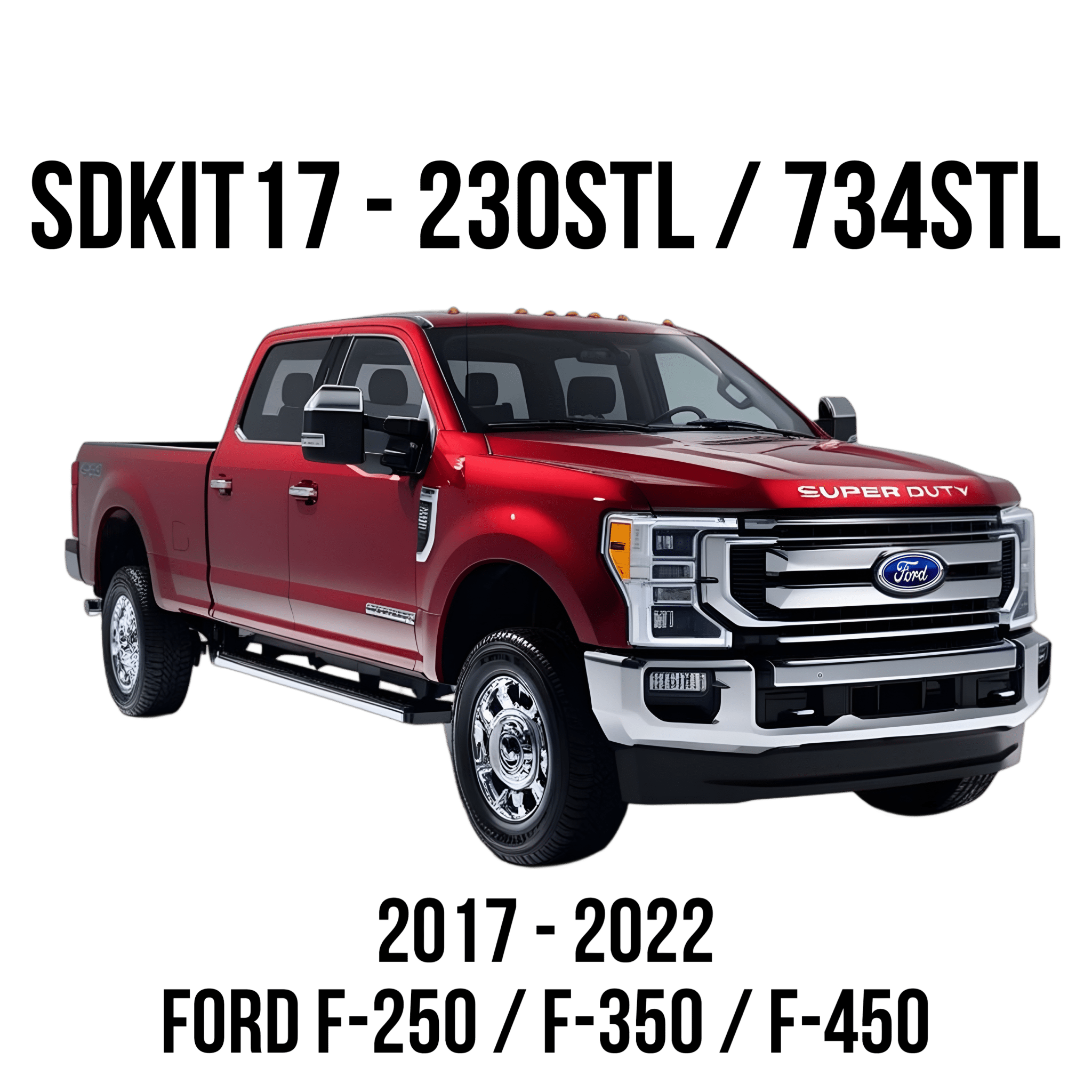Bolt-On Train Horn and Onboard Air Systems | Horn Installed in Spare Tire Location for 2017-2025 Ford Super Duty F-250, F-350, and F-450.