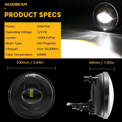 (2pcs/set) 24W Round Black LED Fog Lights 5202 for Chevy(Chevrolet)