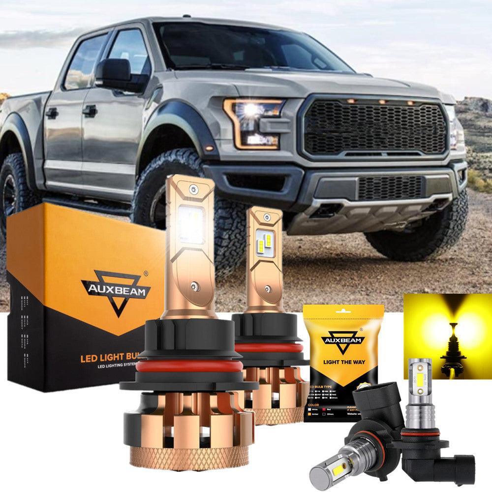 For 2000-2004 FORD F150 F250 F350 F-16 Plus Series 9007 Built-in Canbus Automotive Grade 14000LM LED Light Bulbs High Low Beam Bundle