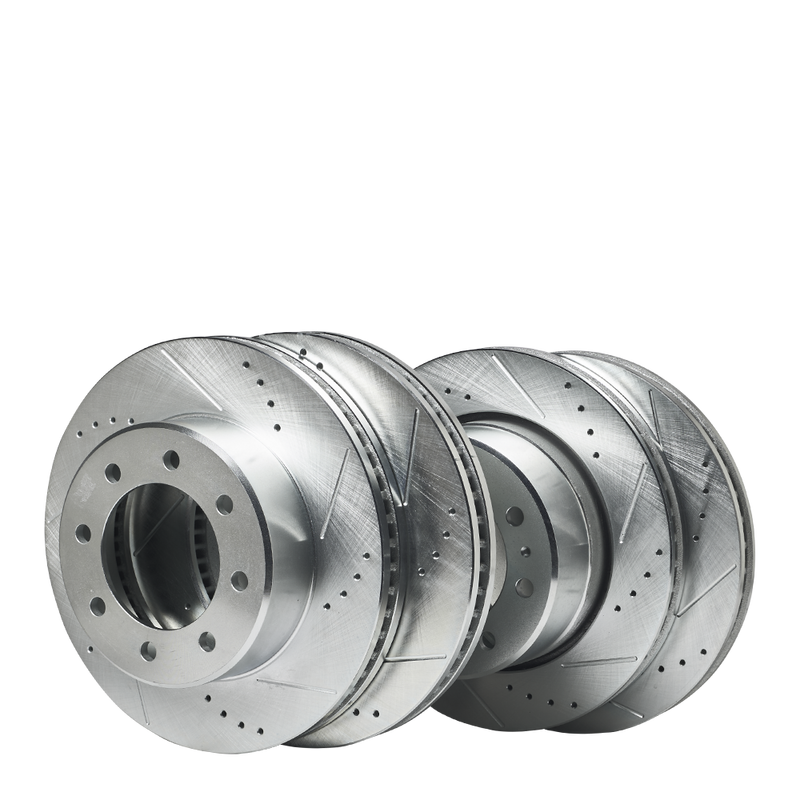 Doc's Diesel RAM 6.7L/5.9L Cummins 2500/3500 SRW/DRW Drilled and Slotted Front/Rear Rotors Kit 2009-2024