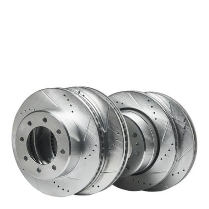 Doc's Diesel RAM 6.7L/5.9L Cummins 2500/3500 SRW/DRW Drilled and Slotted Front/Rear Rotors Kit 2009-2024